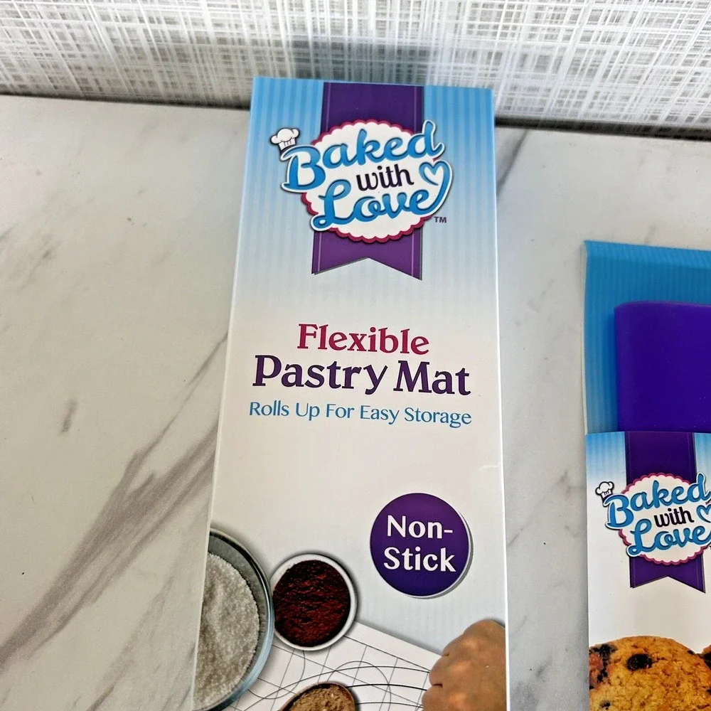 Pastry Mat For Cookies Pastries Biscuits AND Silicone Baking Mat Non-Stick BxM‎